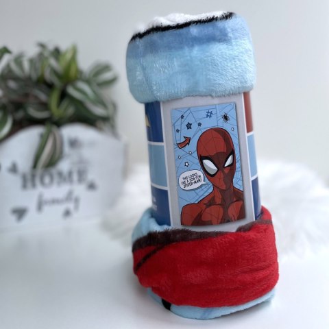 Koc flanelowy 100x150 Spiderman niebieski (coral) Jerry Fabrics Koc flanelowy 100x150 Spiderman niebieski (coral) Jerry Fabrics