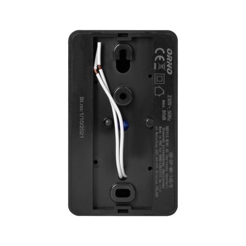 DZWONEK GONG DWUTONOWY 230V BREVIS MINI CZARNY DZWONEK GONG DWUTONOWY 230V BREVIS MINI CZARNY