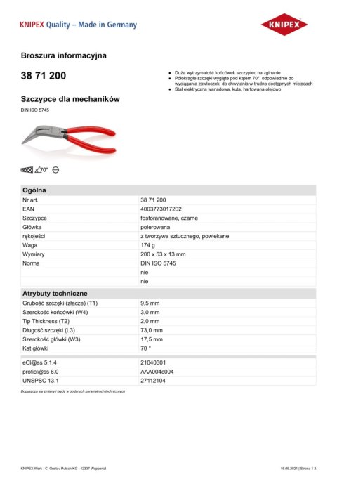 SZCZYPCE DLA MECHANIKÓW 200MM SZCZYPCE DLA MECHANIKÓW 200MM