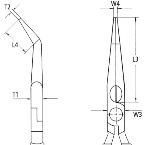 SZCZYPCE TNĄCE PÓŁOKRĄGŁE WYDŁUŻONE 200MM SZCZYPCE TNĄCE PÓŁOKRĄGŁE WYDŁUŻONE 200MM