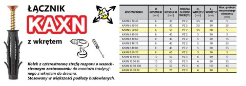 KOŁEK ROZPOROWY Z NACIĘCIEM KRZYŻOWYM 10/6*80MM KOŁEK ROZPOROWY Z NACIĘCIEM KRZYŻOWYM 10/6*80MM