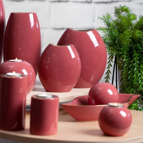 WAZON DEKORACYJNY SIBEL (04) 22 X 12 X 25 CM CIEMNORÓŻOWY EUROFIRANY WAZON DEKORACYJNY SIBEL (04) 22 X 12 X 25 CM CIEMNORÓŻOWY EUROFIRANY