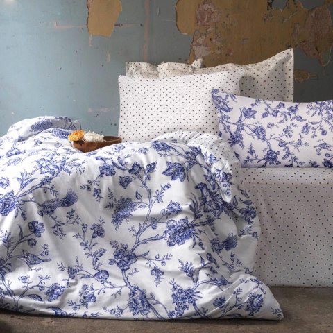 Pościel satyna bawełniana(P) BLUE BLANC/160x200 LUXURY Darymex Pościel satyna bawełniana(P) BLUE BLANC/160x200 LUXURY Darymex