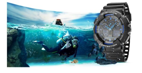 Zegarek Męski CASIO G-SHOCK GA-100-1A2ER + BOX Zegarek Męski CASIO G-SHOCK GA-100-1A2ER + BOX