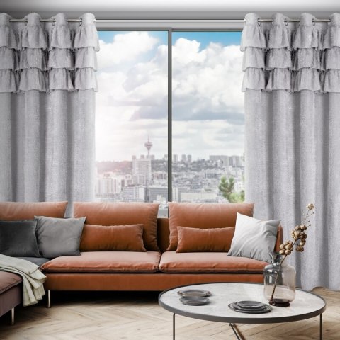 ZASŁONA GOTOWA AGIS 2 140 X 250 CM SREBRNY EUROFIRANY ZASŁONA GOTOWA AGIS 2 140 X 250 CM SREBRNY EUROFIRANY