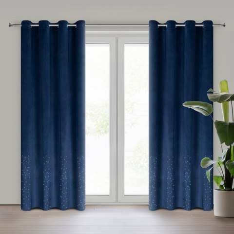 ZASŁONA GOTOWA ARIADNA 140 X 250 CM GRANATOWY EUROFIRANY ZASŁONA GOTOWA ARIADNA 140 X 250 CM GRANATOWY EUROFIRANY