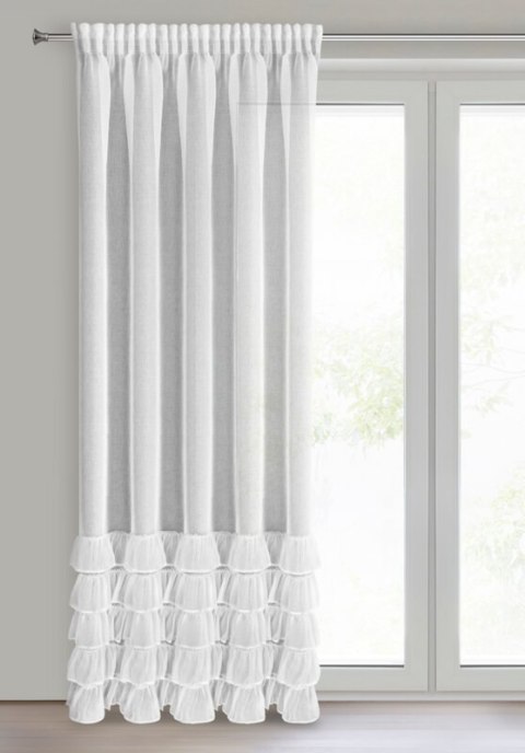 FIRANA GOTOWA DANI 1 NA TAŚMIE 140 X 270 CM BIAŁY EUROFIRANY FIRANA GOTOWA DANI 1 NA TAŚMIE 140 X 270 CM BIAŁY EUROFIRANY
