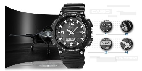Zegarek Męski CASIO SOLAR AQ-S810W-1AVEF + BOX Zegarek Męski CASIO SOLAR AQ-S810W-1AVEF + BOX