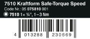 WKRĘTAK DYNAMOMETRYCZNY SAFE-TORQUE SPEED 7510,1-3 NM, 1/4'' WKRĘTAK DYNAMOMETRYCZNY SAFE-TORQUE SPEED 7510,1-3 NM, 1/4''