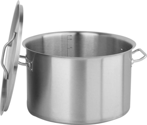 GARNEK ŚREDNI Z POKRYWKĄ ZE STALI NIERDZEWNEJ 40X26CM 32L GARNEK ŚREDNI Z POKRYWKĄ ZE STALI NIERDZEWNEJ 40X26CM 32L