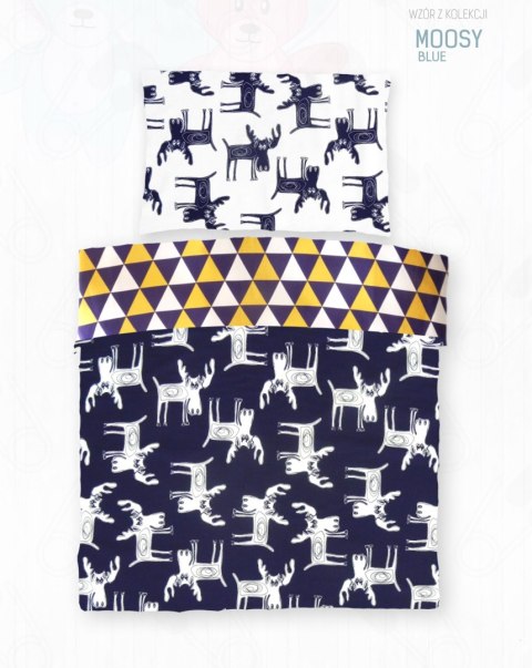 Pościel bawełna druk / MOOSY BLUE / 90x120 +1x 40x60 Darymex Pościel bawełna druk / MOOSY BLUE / 90x120 +1x 40x60 Darymex