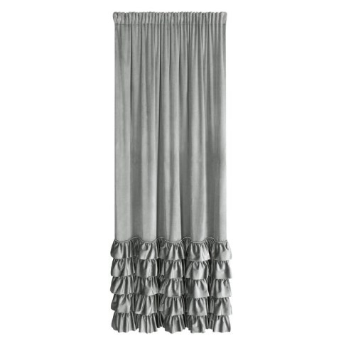 ZASŁONA GOTOWA CARLI NA TAŚMIE 140 X 270 CM SREBRNY EUROFIRANY ZASŁONA GOTOWA CARLI NA TAŚMIE 140 X 270 CM SREBRNY EUROFIRANY