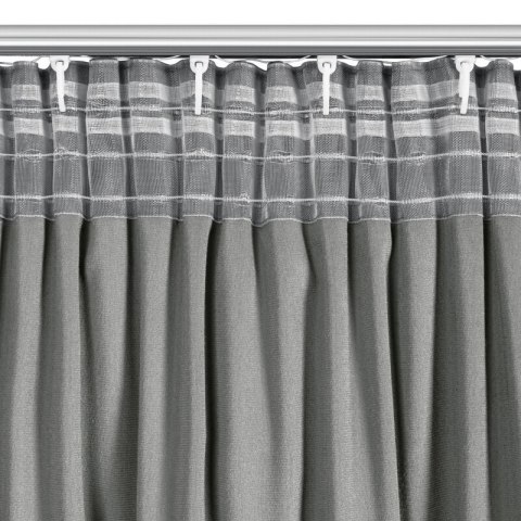 ZASŁONA GOTOWA CARLI NA TAŚMIE 140 X 270 CM SREBRNY EUROFIRANY ZASŁONA GOTOWA CARLI NA TAŚMIE 140 X 270 CM SREBRNY EUROFIRANY