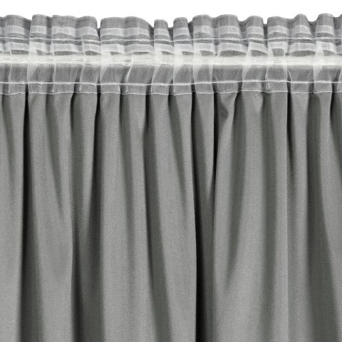 ZASŁONA GOTOWA CARLI NA TAŚMIE 140 X 270 CM SREBRNY EUROFIRANY ZASŁONA GOTOWA CARLI NA TAŚMIE 140 X 270 CM SREBRNY EUROFIRANY