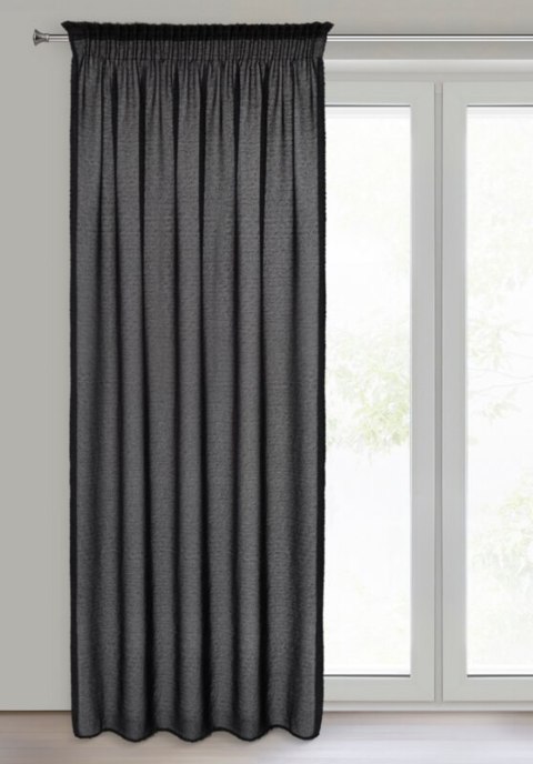 ZASŁONA GOTOWA AGIS NA TAŚMIE 140 X 270 CM CZARNY EUROFIRANY ZASŁONA GOTOWA AGIS NA TAŚMIE 140 X 270 CM CZARNY EUROFIRANY