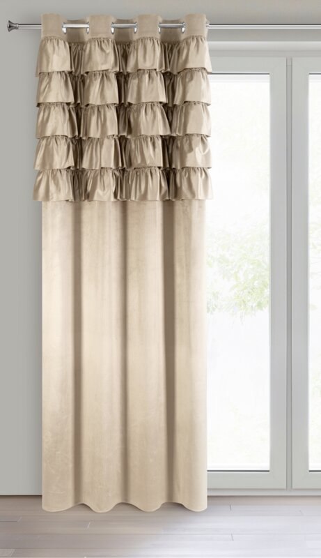 ZASŁONA GOTOWA AURA 140 X 250 CM CIEMNOBEŻOWY EUROFIRANY ZASŁONA GOTOWA AURA 140 X 250 CM CIEMNOBEŻOWY EUROFIRANY