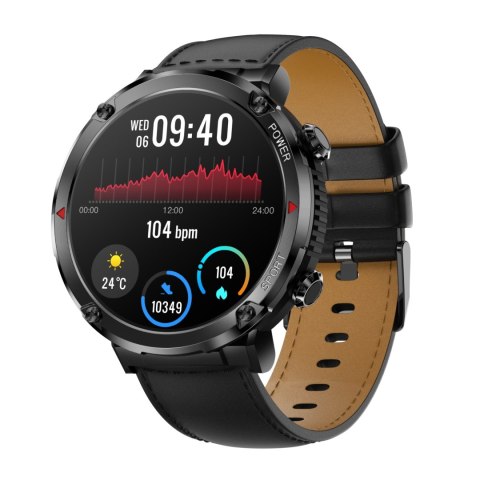 Smartwatch Gravity GT21-3 + Czarny Pasek Silikonowy Smartwatch Gravity GT21-3 + Czarny Pasek Silikonowy