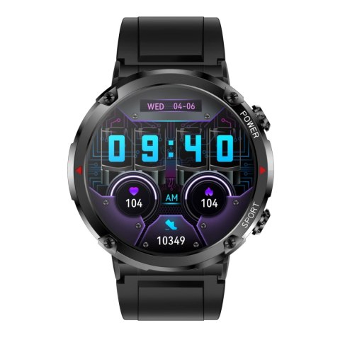 Smartwatch Gravity GT21-3 + Czarny Pasek Silikonowy Smartwatch Gravity GT21-3 + Czarny Pasek Silikonowy