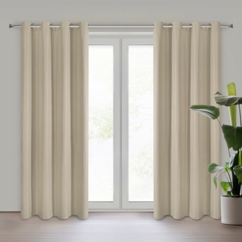 ZASŁONA GOTOWA ADARI 140 X 250 CM CIEMNOBEŻOWY EUROFIRANY ZASŁONA GOTOWA ADARI 140 X 250 CM CIEMNOBEŻOWY EUROFIRANY