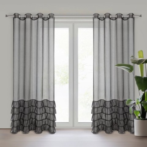 FIRANA GOTOWA CARLI 140 X 250 CM CZARNY EUROFIRANY FIRANA GOTOWA CARLI 140 X 250 CM CZARNY EUROFIRANY