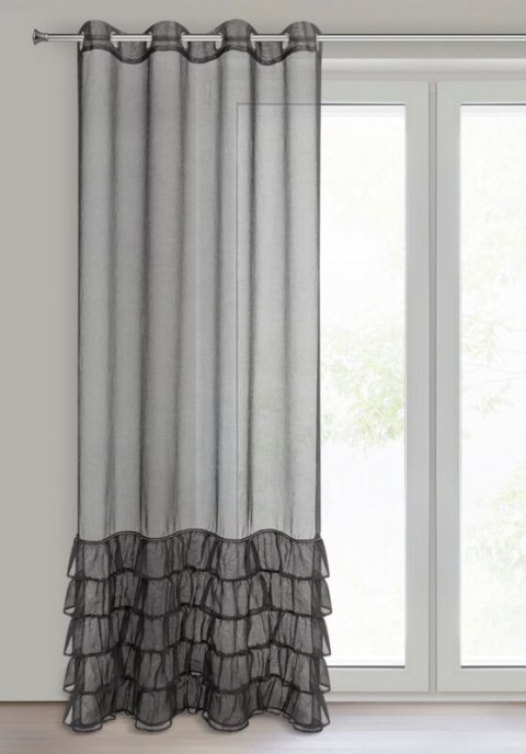 FIRANA GOTOWA CARLI 140 X 250 CM CZARNY EUROFIRANY FIRANA GOTOWA CARLI 140 X 250 CM CZARNY EUROFIRANY