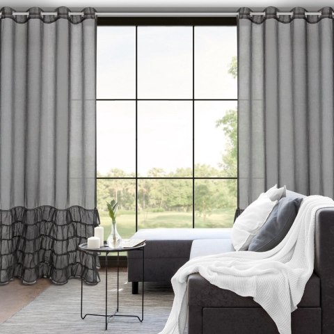 FIRANA GOTOWA CARLI 140 X 250 CM CZARNY EUROFIRANY FIRANA GOTOWA CARLI 140 X 250 CM CZARNY EUROFIRANY