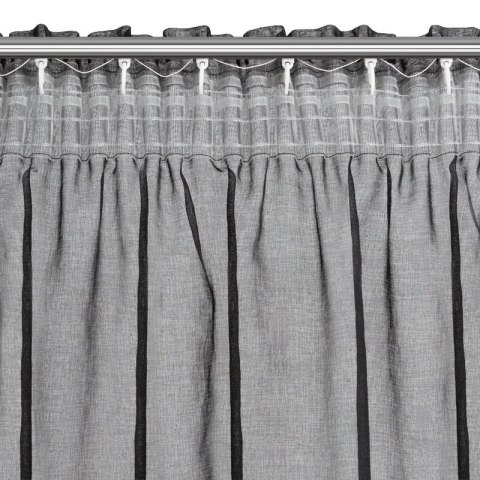 FIRANA GOTOWA CARLI NA TAŚMIE 140 X 270 CM CZARNY EUROFIRANY FIRANA GOTOWA CARLI NA TAŚMIE 140 X 270 CM CZARNY EUROFIRANY