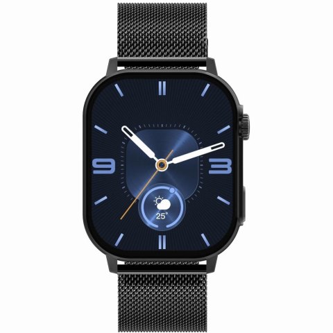 Smartwatch Gravity GT15-2 Pomarańczowy Pasek Silikonowy + Czarna Bransoleta Smartwatch Gravity GT15-2 Pomarańczowy Pasek Silikonowy + Czarna Bransoleta