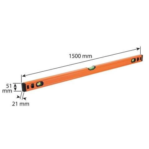 POZIOMICA ALUMINIOWA S300 3 LIBELLE 150CM. POZIOMICA ALUMINIOWA S300 3 LIBELLE 150CM.