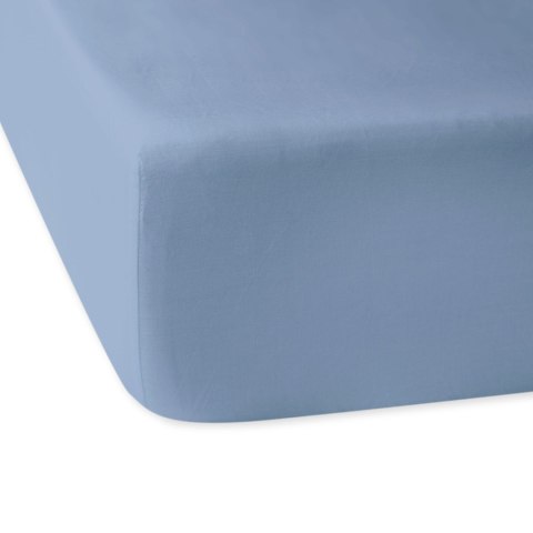 Prześcieradło satyna bawełniana z gumką niebieski 009/120x200 Darymex Prześcieradło satyna bawełniana z gumką niebieski 009/120x200 Darymex