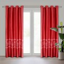 ZASŁONA ŚWIATECZNA RUBI 140 X 250 CM CZERWONY EUROFIRANY