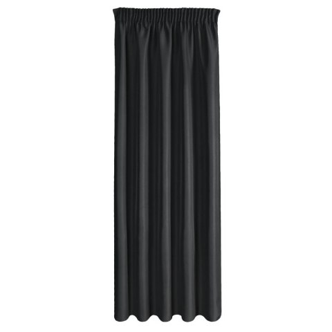 ZASŁONA GOTOWA RITA NA TAŚMIE 140 X 270 CM CZARNY EUROFIRANY ZASŁONA GOTOWA RITA NA TAŚMIE 140 X 270 CM CZARNY EUROFIRANY