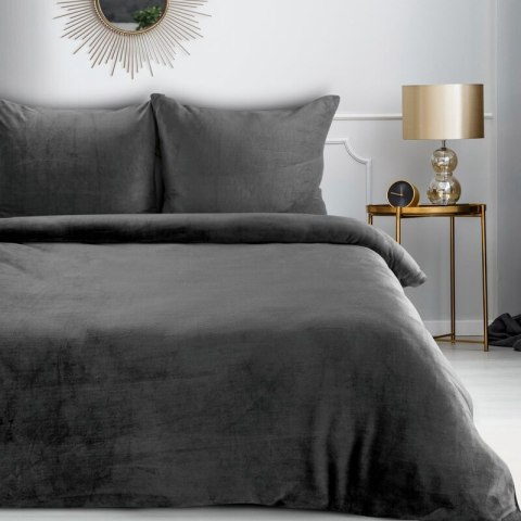 KOMPLET POŚCIELI FLANO 2 220 X 200 CM STALOWY EUROFIRANY KOMPLET POŚCIELI FLANO 2 220 X 200 CM STALOWY EUROFIRANY