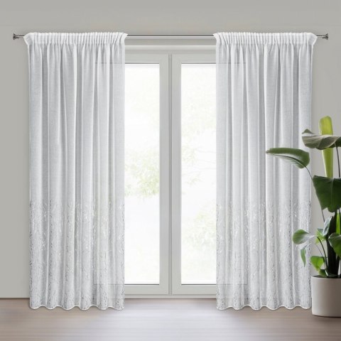 FIRANA GOTOWA MELIA NA TAŚMIE 140 X 270 CM BIAŁY EUROFIRANY FIRANA GOTOWA MELIA NA TAŚMIE 140 X 270 CM BIAŁY EUROFIRANY