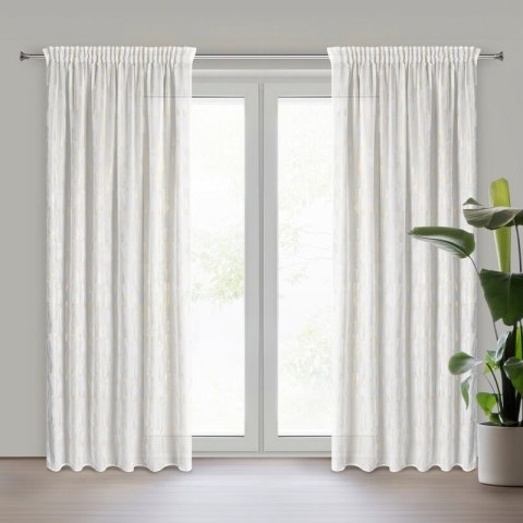 FIRANA GOTOWA ILARIA NA TAŚMIE 140 X 250 CM BIAŁY EUROFIRANY FIRANA GOTOWA ILARIA NA TAŚMIE 140 X 250 CM BIAŁY EUROFIRANY