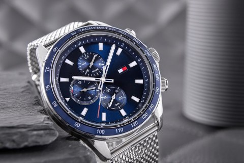 Zegarek Męski Tommy Hilfiger Miles 1792018 + BOX Zegarek Męski Tommy Hilfiger Miles 1792018 + BOX