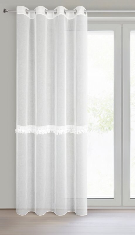 FIRANA GOTOWA ROXANA 140 X 250 CM BIAŁY EUROFIRANY FIRANA GOTOWA ROXANA 140 X 250 CM BIAŁY EUROFIRANY