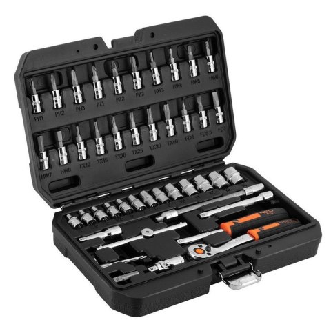 ZESTAW KLUCZY NASADOWYCH 1/4'' 46SZT ZESTAW KLUCZY NASADOWYCH 1/4'' 46SZT