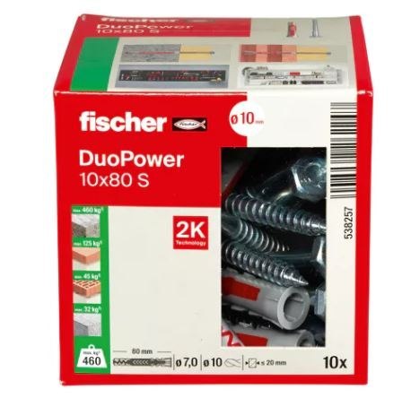 KOŁEK DUOPOWER 10*80 S Z WKRĘTEM ŁEB 6-KĄT UNIWERSALNE KOŁEK DUOPOWER 10*80 S Z WKRĘTEM ŁEB 6-KĄT UNIWERSALNE