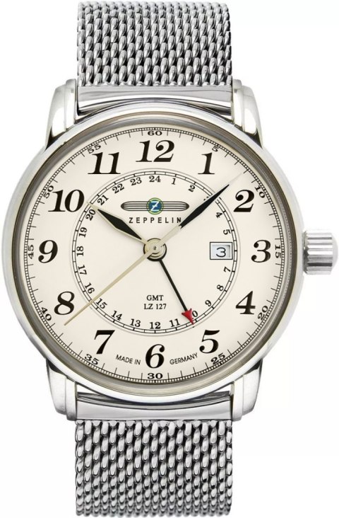 Zegarek Męski ZEPPELIN LZ127 Graf Zeppelin GMT 7642M-5 + BOX Zegarek Męski ZEPPELIN LZ127 Graf Zeppelin GMT 7642M-5 + BOX