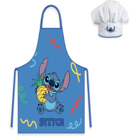 Fartuszek dziecięcy z czapką Lilo i Stitch niebieski Aptex Fartuszek dziecięcy z czapką Lilo i Stitch niebieski Aptex