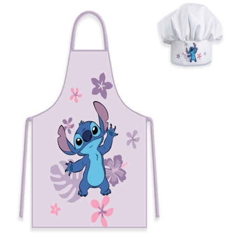 Fartuszek dziecięcy z czapką Lilo i Stitch różowy Aptex Fartuszek dziecięcy z czapką Lilo i Stitch różowy Aptex
