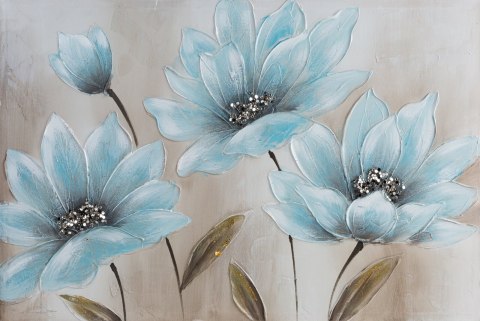OBRAZ 655 90 X 60 CM BŁĘKITNY EUROFIRANY OBRAZ 655 90 X 60 CM BŁĘKITNY EUROFIRANY