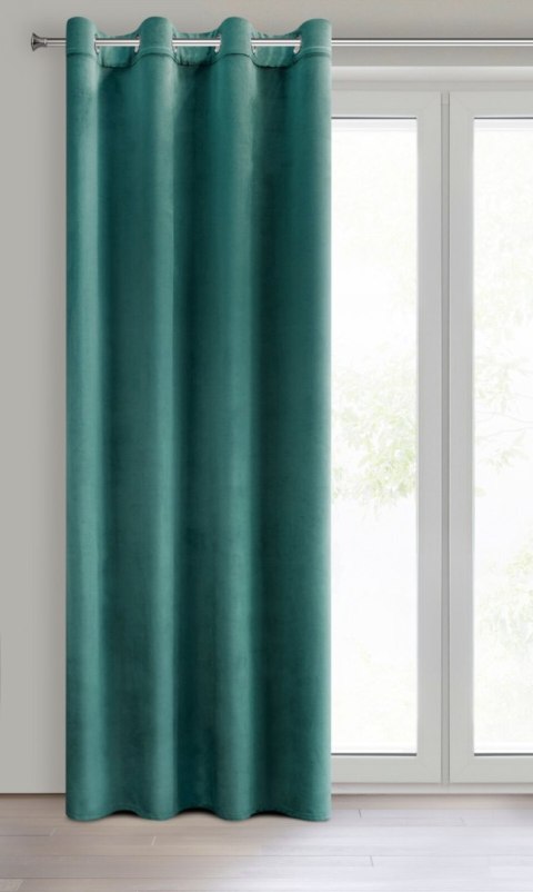 ZASŁONA GOTOWA D91 ROSA 140 X 250 CM CIEMNOTURKUSOWY EUROFIRANY ZASŁONA GOTOWA D91 ROSA 140 X 250 CM CIEMNOTURKUSOWY EUROFIRANY