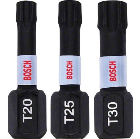 ZESTAW BITÓW IMPACT 25MM T20,T25,T30, ZESTAW BITÓW IMPACT 25MM T20,T25,T30,