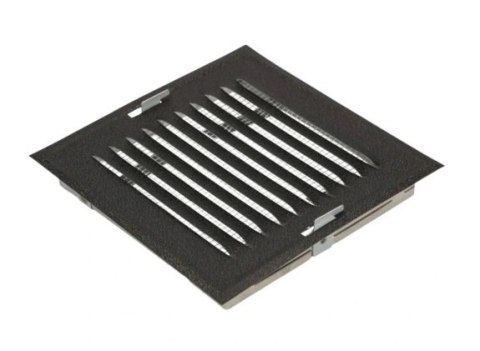 KRATKA METALOWA SKOŚNA W RAMCE Z SIATKĄ 14*14CM GRAFIT MAT KRATKA METALOWA SKOŚNA W RAMCE Z SIATKĄ 14*14CM GRAFIT MAT