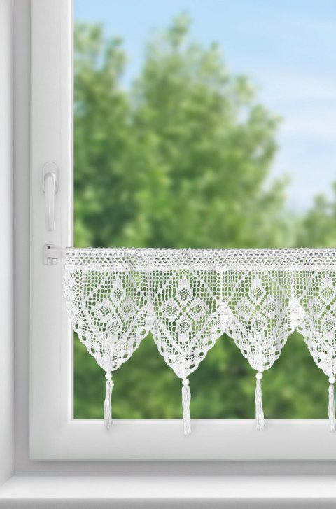 FIRANA GOTOWA MARTHA NA TAŚMIE 150 X 30 CM BIAŁY EUROFIRANY FIRANA GOTOWA MARTHA NA TAŚMIE 150 X 30 CM BIAŁY EUROFIRANY