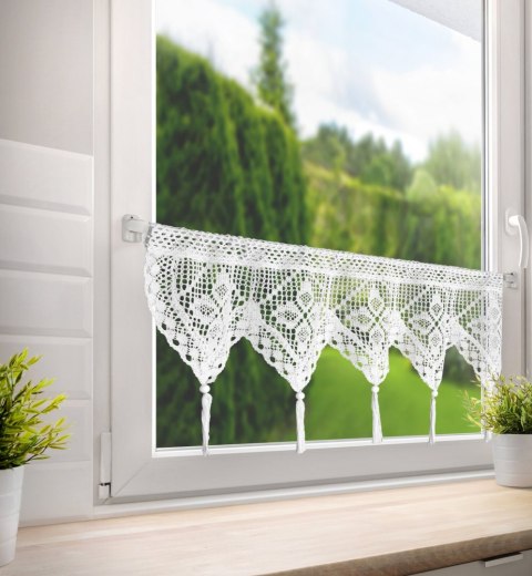 FIRANA GOTOWA MARTHA NA TAŚMIE 150 X 30 CM BIAŁY EUROFIRANY FIRANA GOTOWA MARTHA NA TAŚMIE 150 X 30 CM BIAŁY EUROFIRANY