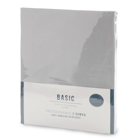 PRZEŚCIERADŁO Z GUMKĄ BASIC 160 X 200 X 30 CM JASNOSZARY EUROFIRANY PRZEŚCIERADŁO Z GUMKĄ BASIC 160 X 200 X 30 CM JASNOSZARY EUROFIRANY