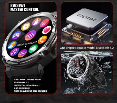 Smartwatch Męski Rubicon RNCF25-1 BLACK Smartwatch Męski Rubicon RNCF25-1 BLACK